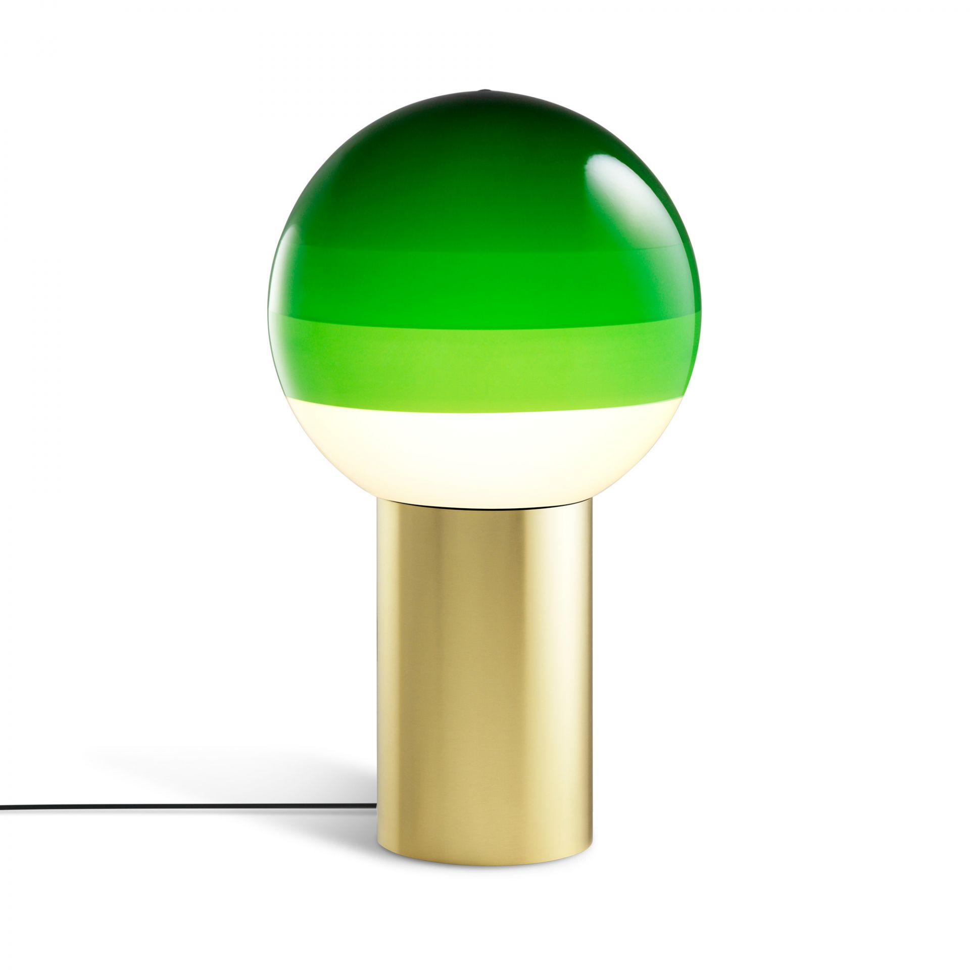 Dipping Light M LED Table lamp Marset green - brass