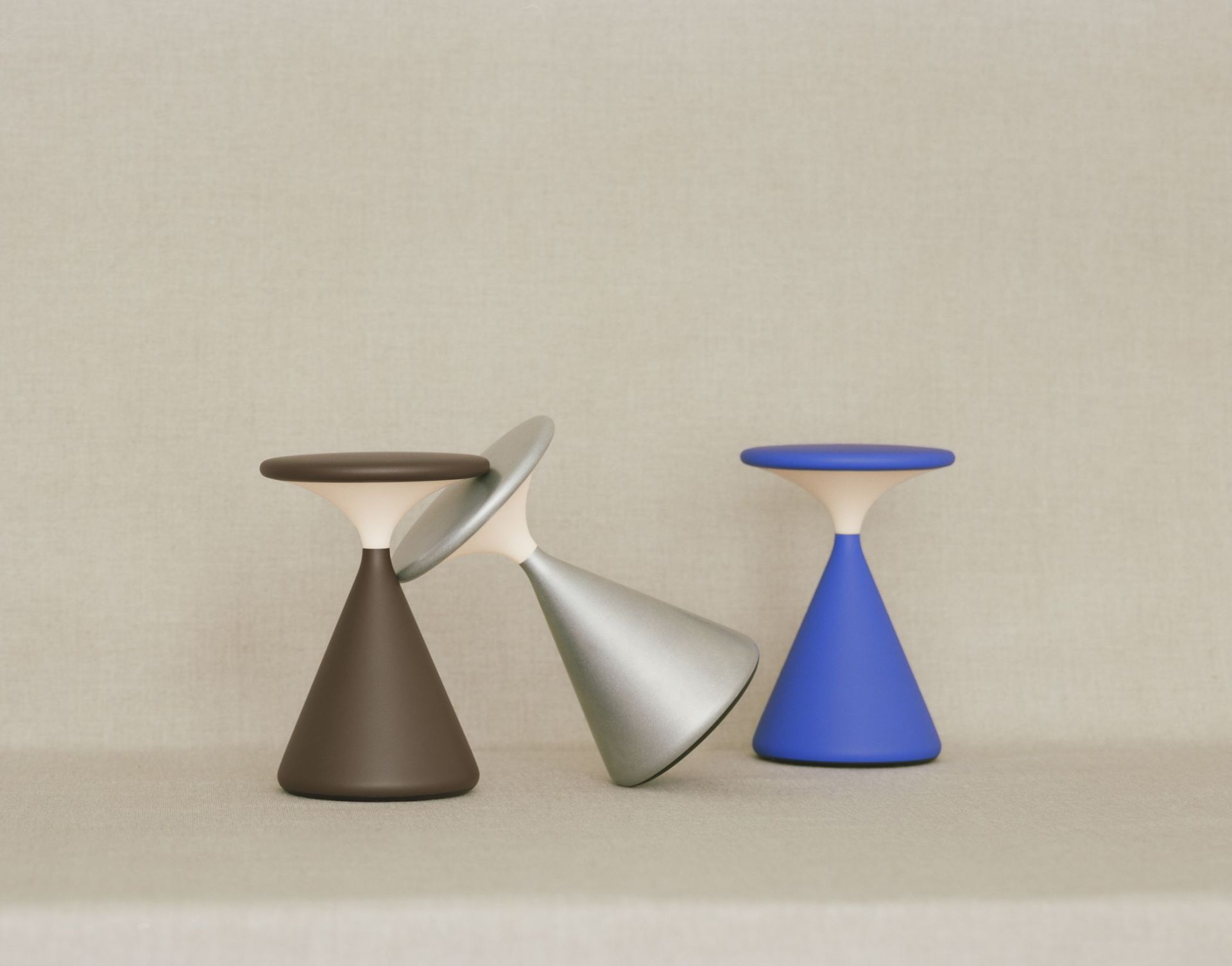 Salt Battery Lamp / Table Lamp Chocolate Grau