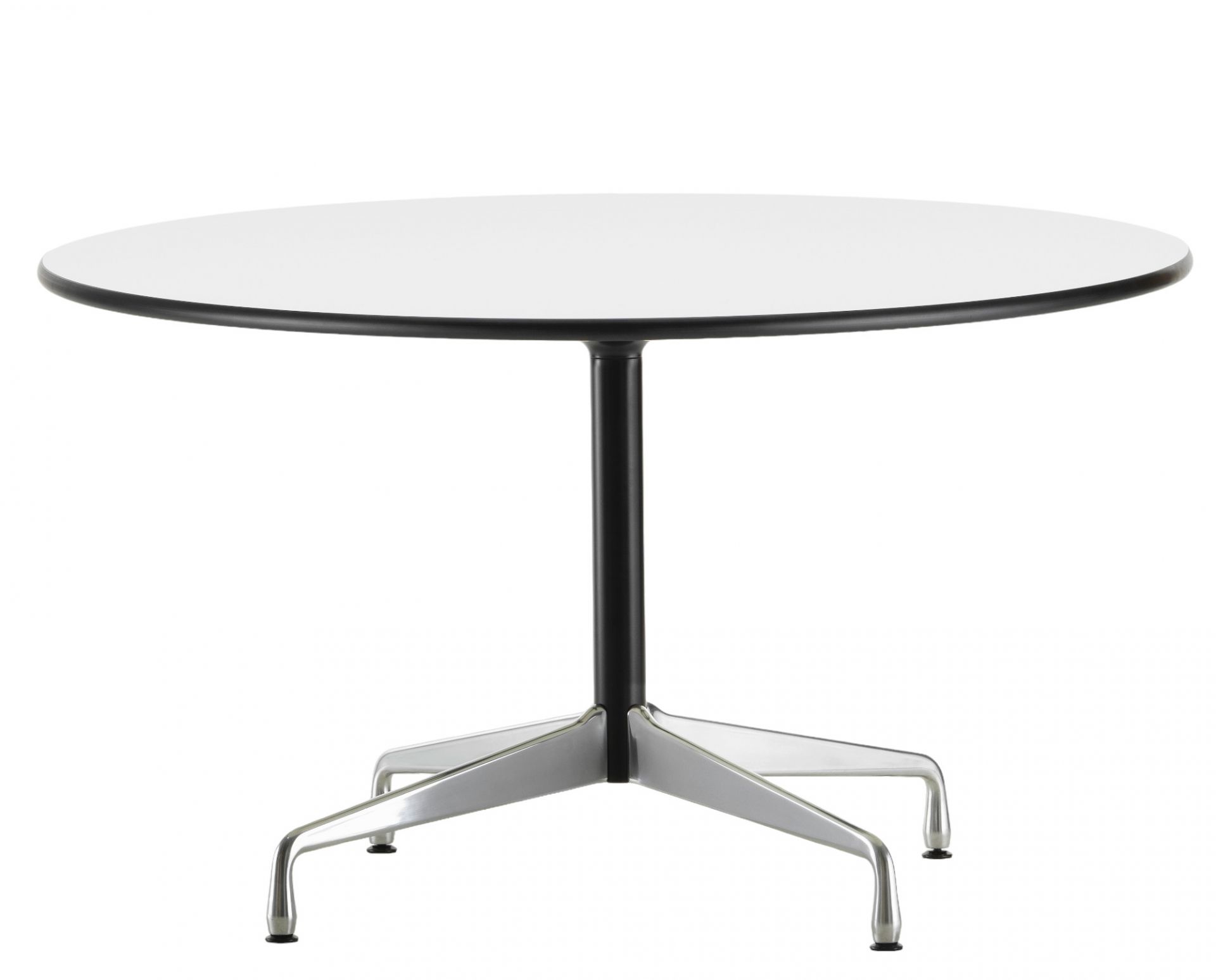 Eames Segmented Table Dining Round Dining Table HPL WHITE / POLISHED EXTENDED / BASIC DARK VITRA MÄNGELEXEMPLAR STANDING TUBE
