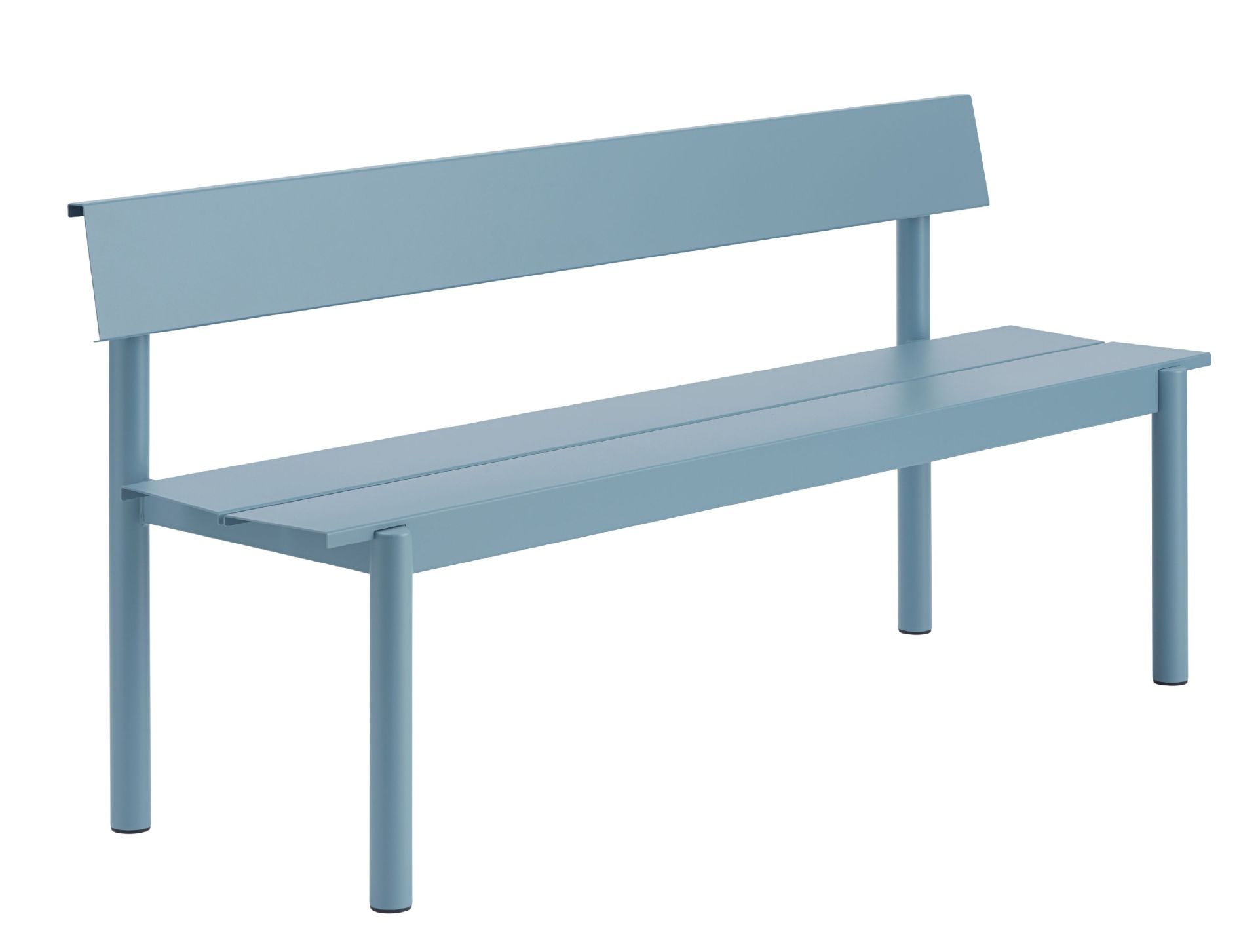 Linear Steel Bench Outdoor bench with backrest 170x34 cm Muuto