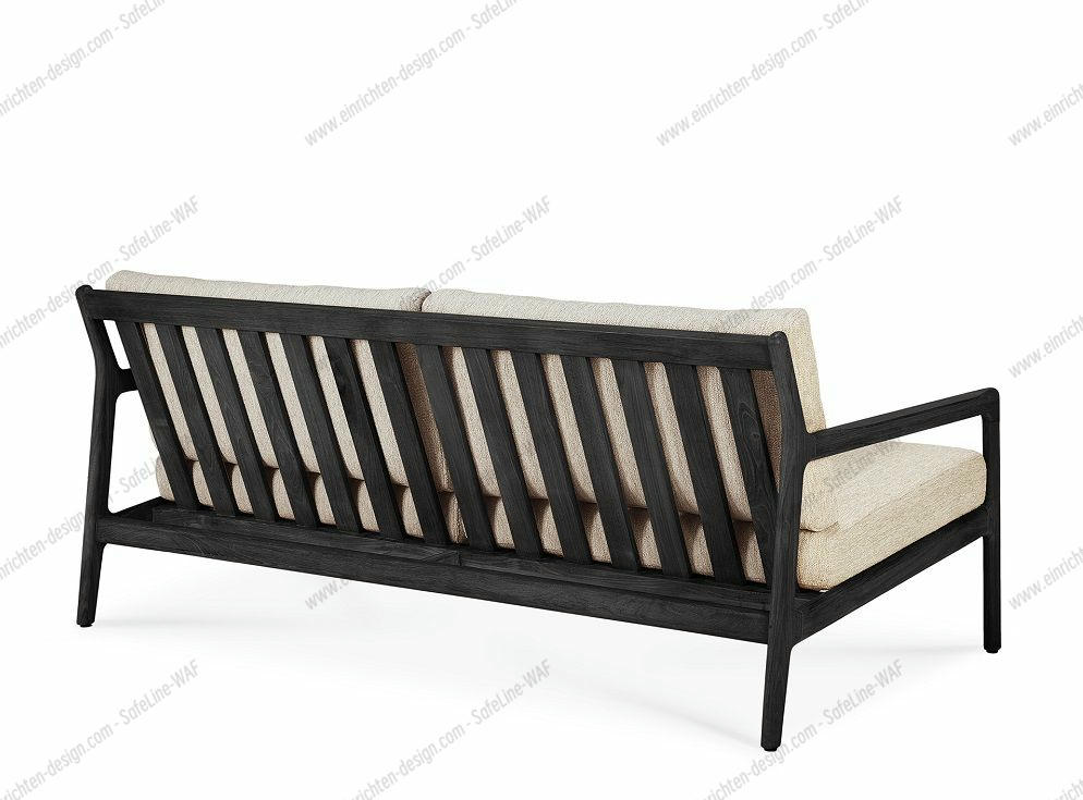 Jack Outdoor 2/ 3 Seater Sofa Teak Black Lacquered Ethnicraft 2 Seater Natural