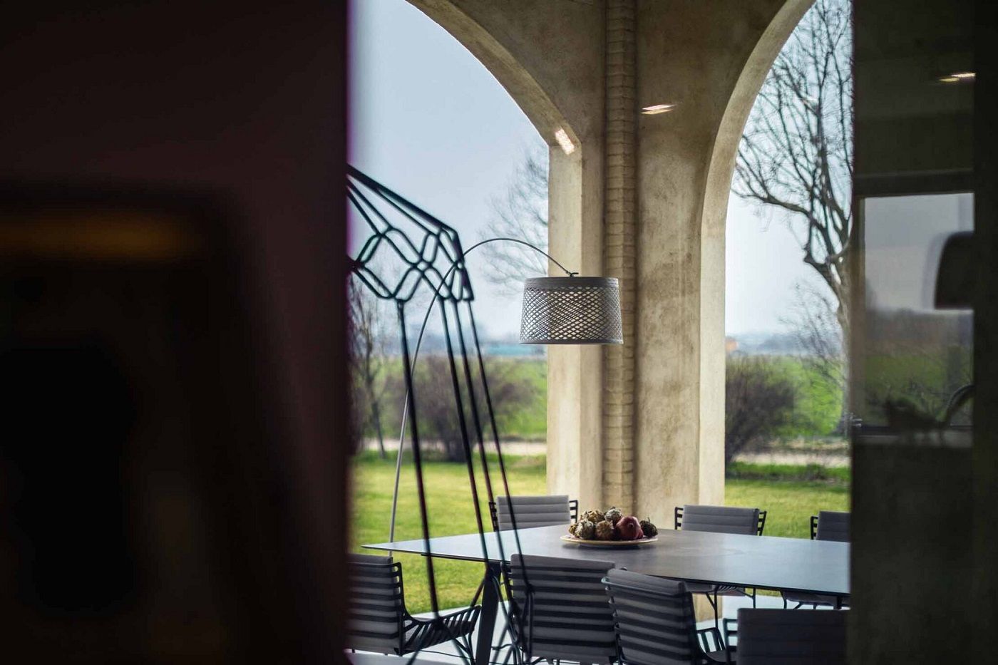 Twiggy Grid floor lamp carmine Foscarini