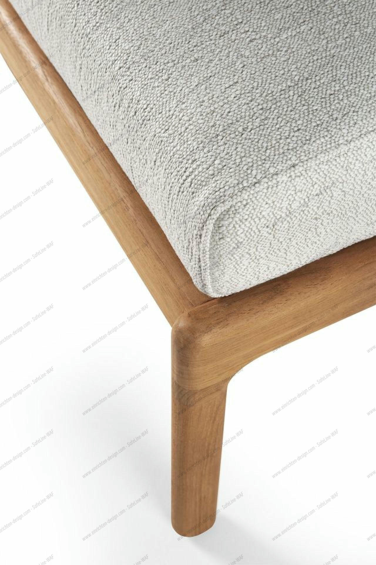 Jack Outdoor Upholstered Stool Teak Ethnicraft