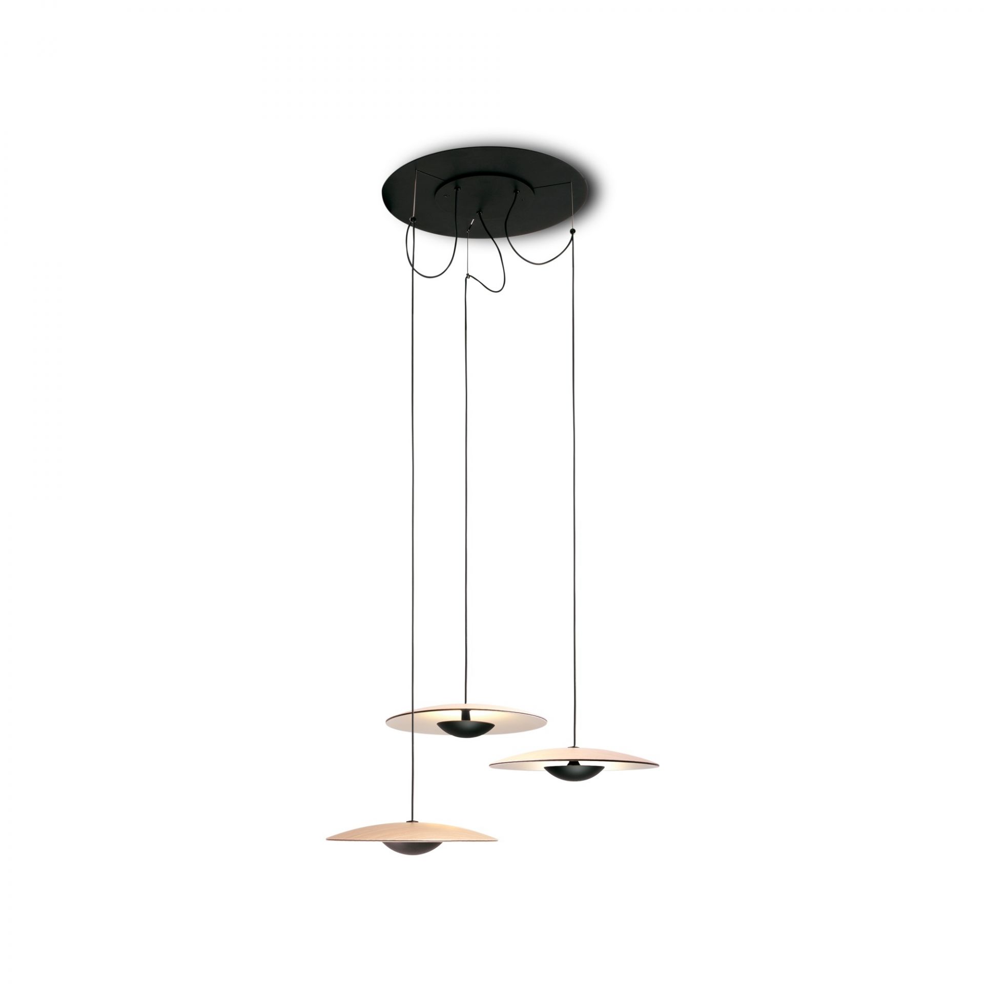 Ginger 20x3 LED Pendant light marset Oak-White