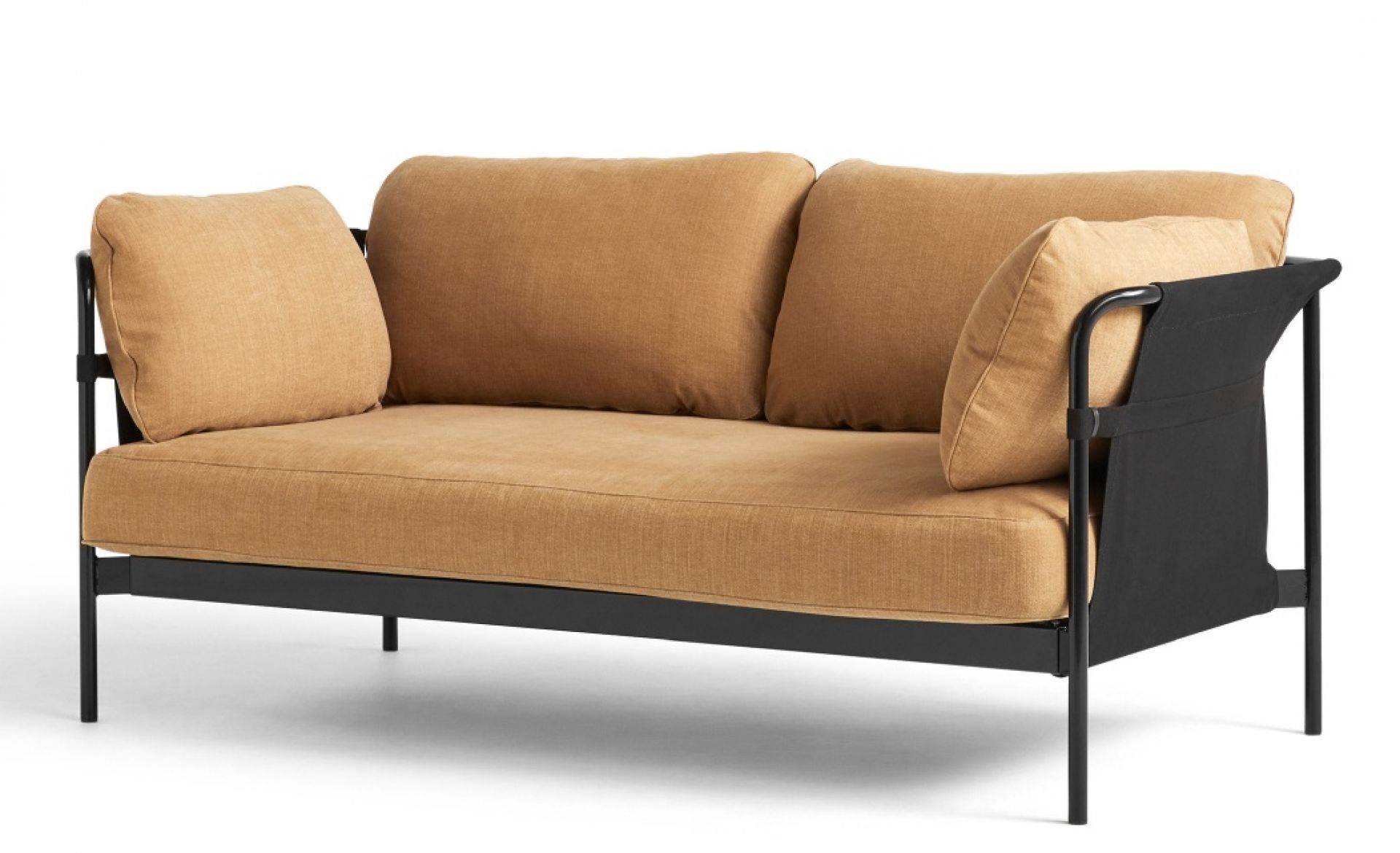 Can 2-seater sofa Hay Linara 142 - Black powder-coated