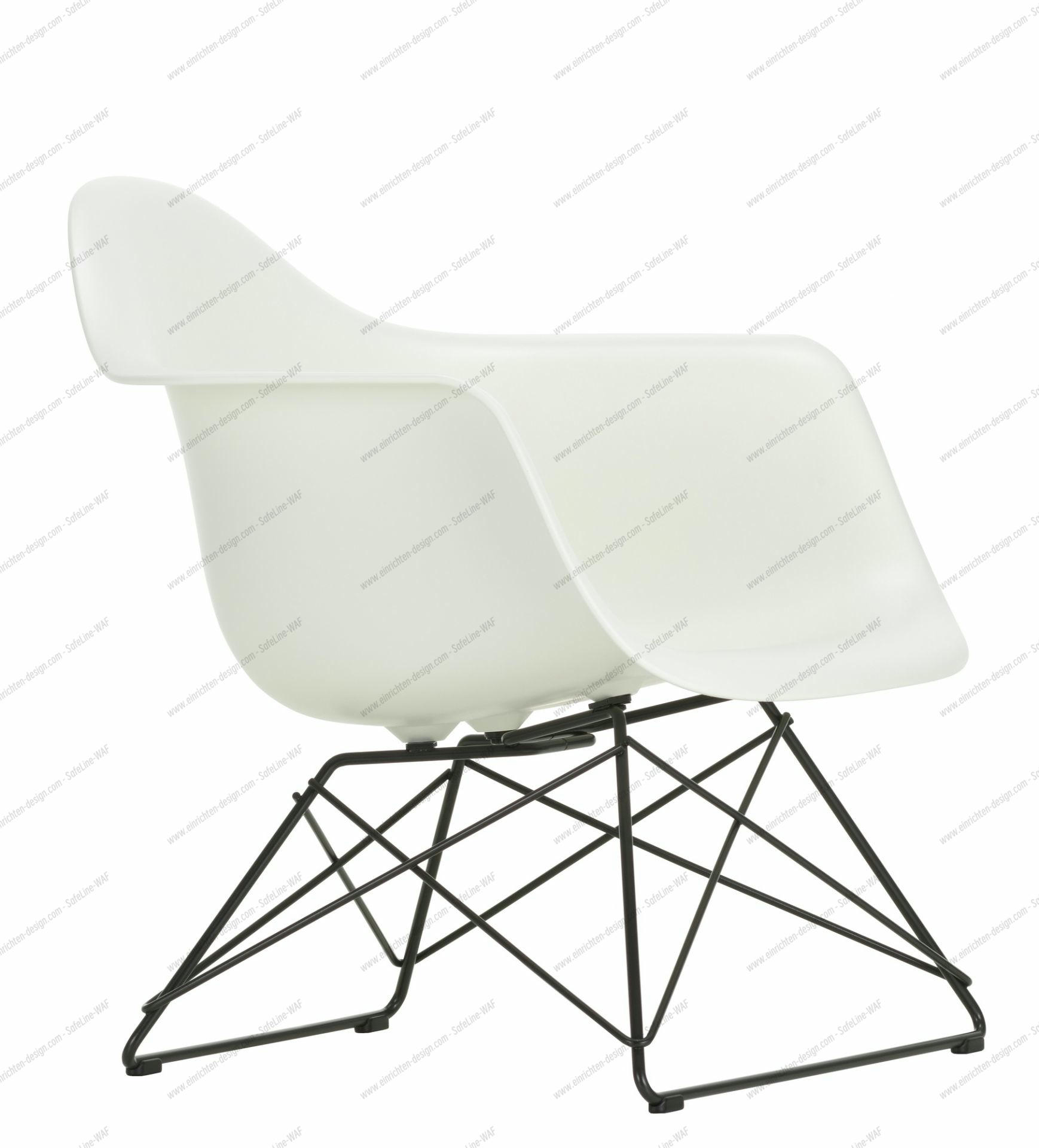 Eames Plastic Arm Chair DAW Chair Vitra Maple yellowish - Rust orange