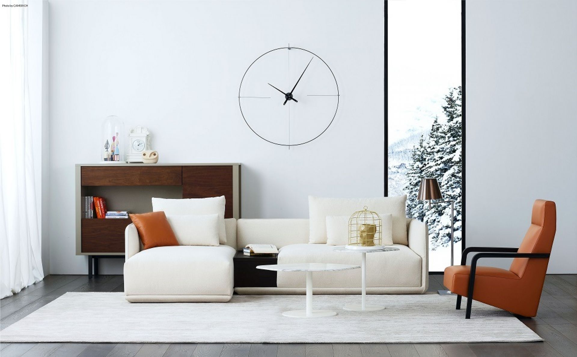 Bilbao N/ L Wall Clock nomon Black-White