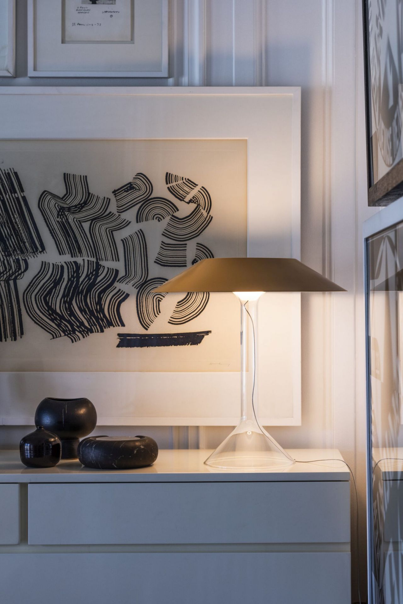 Chapeaux Table lamp Metal dark red Foscarini