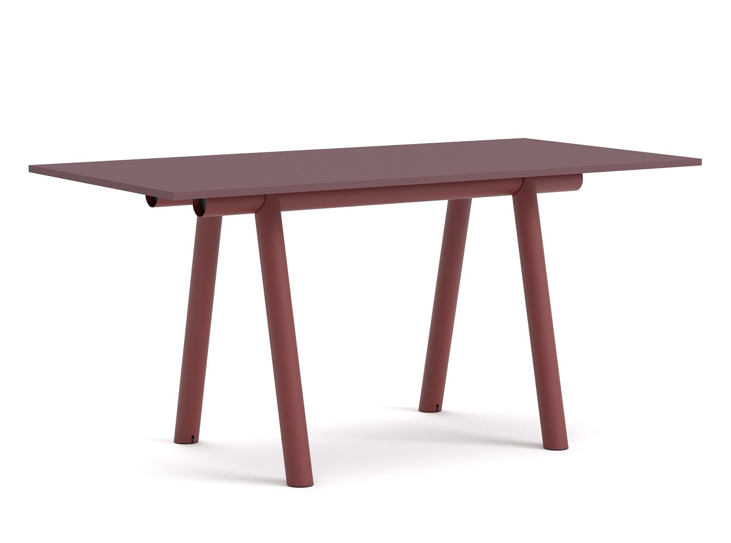 Boa Table Burgundy Linoleum Hay