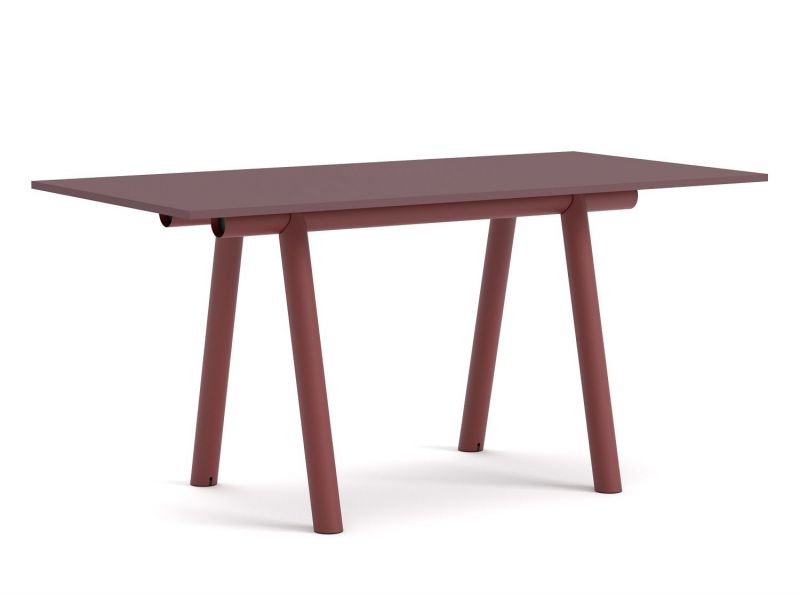 Boa Table Burgundy Linoleum Hay