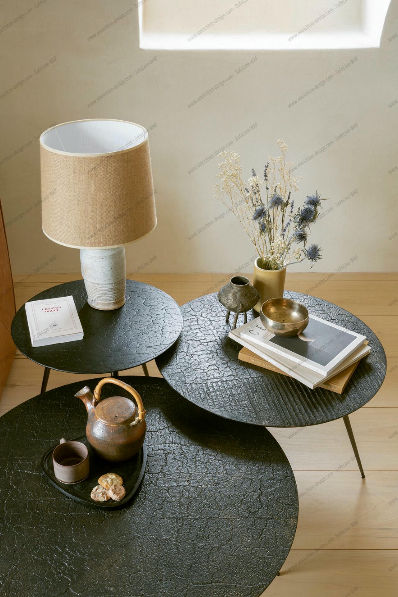 Luna Coffee Table Lava Linear Whisky Ethnicraft