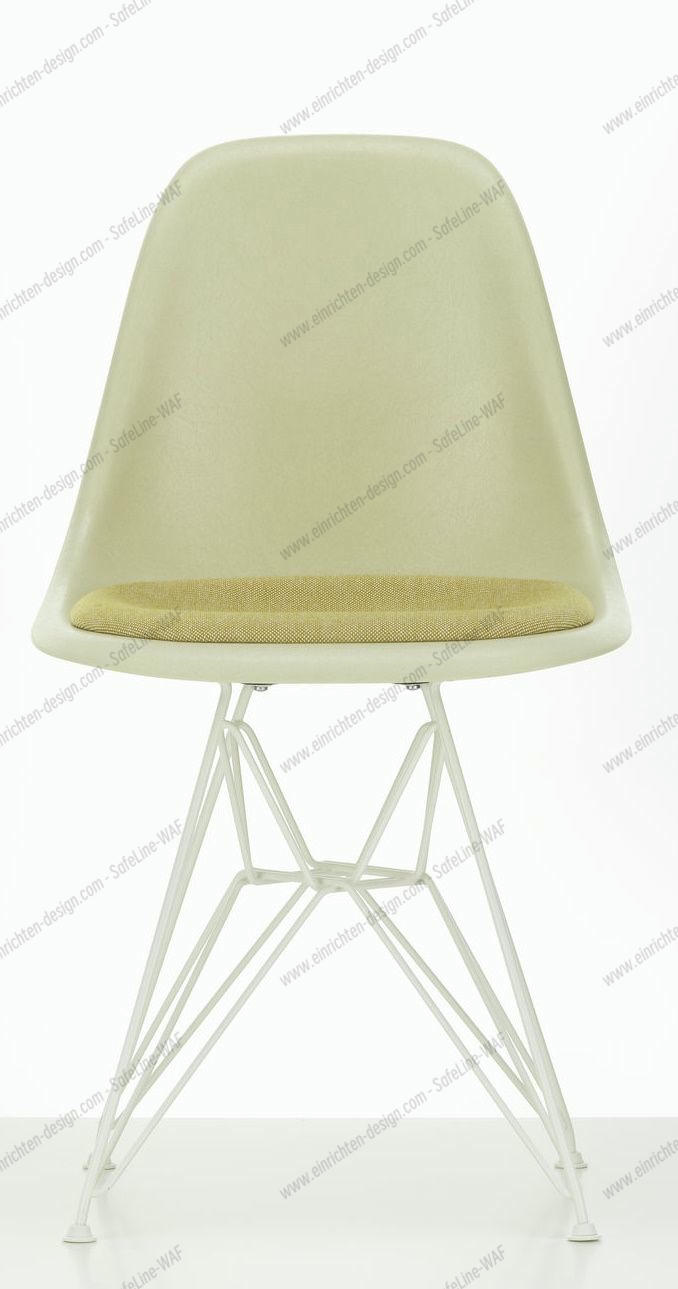 Eames Fiberglass Chair DSR Chair with Seat cushion Vitra