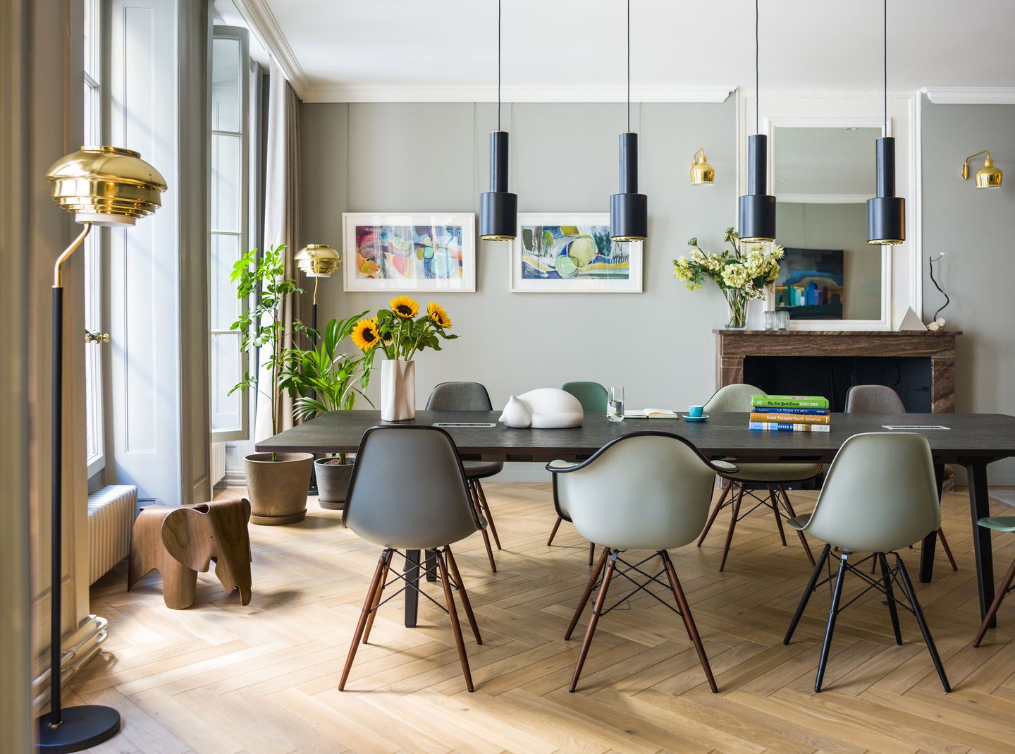 Eames Fiberglass Chair DSW Chair Vitra 