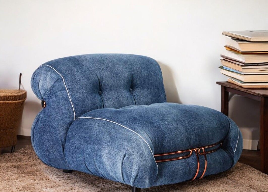 Soriana denim armchair Cassina