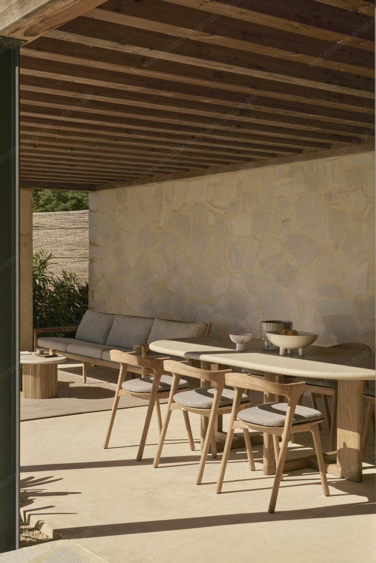 Trestle outdoor dining table Ethnicraft