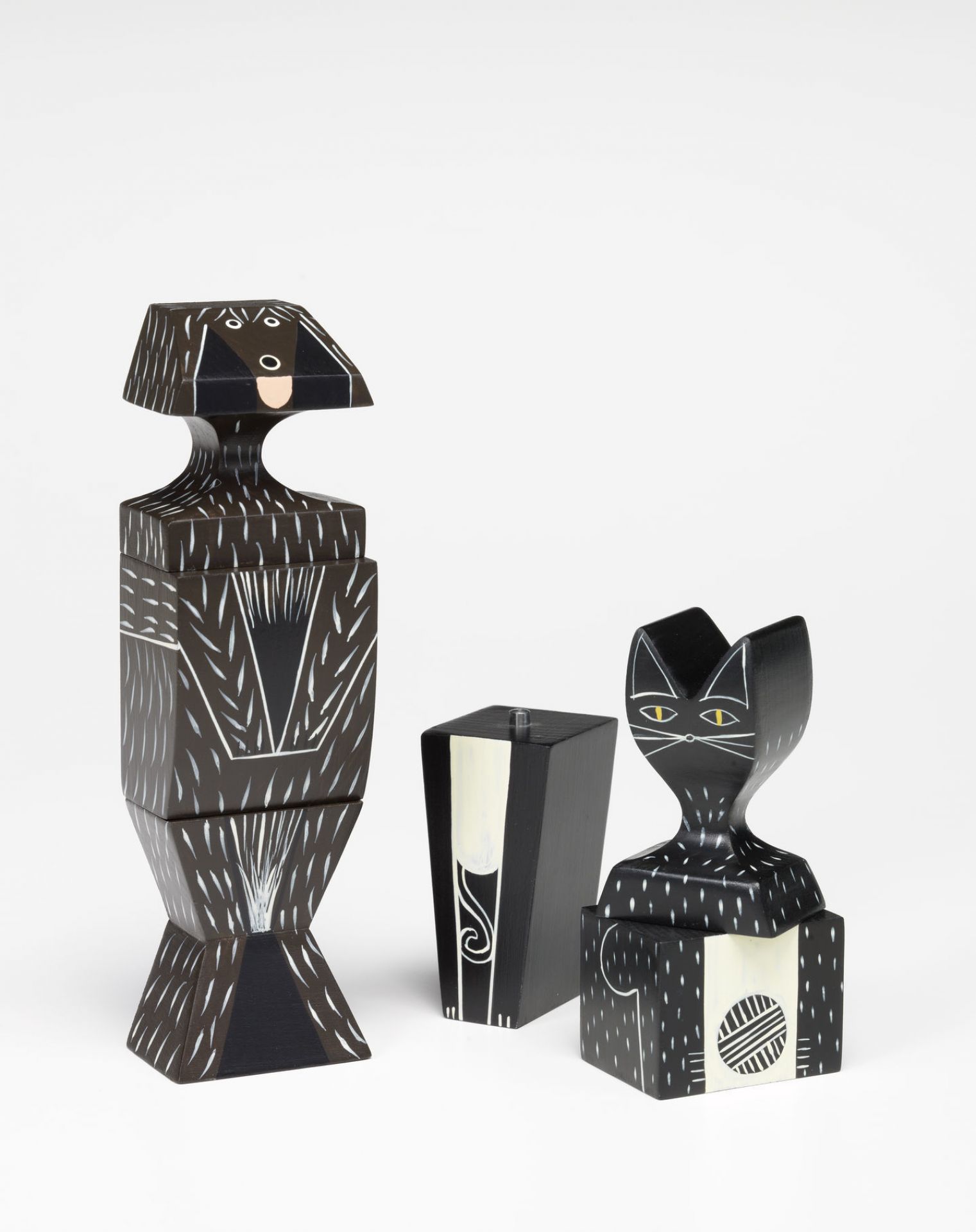 Wooden Dolls Cat / Dog Wooden Figure Vitra