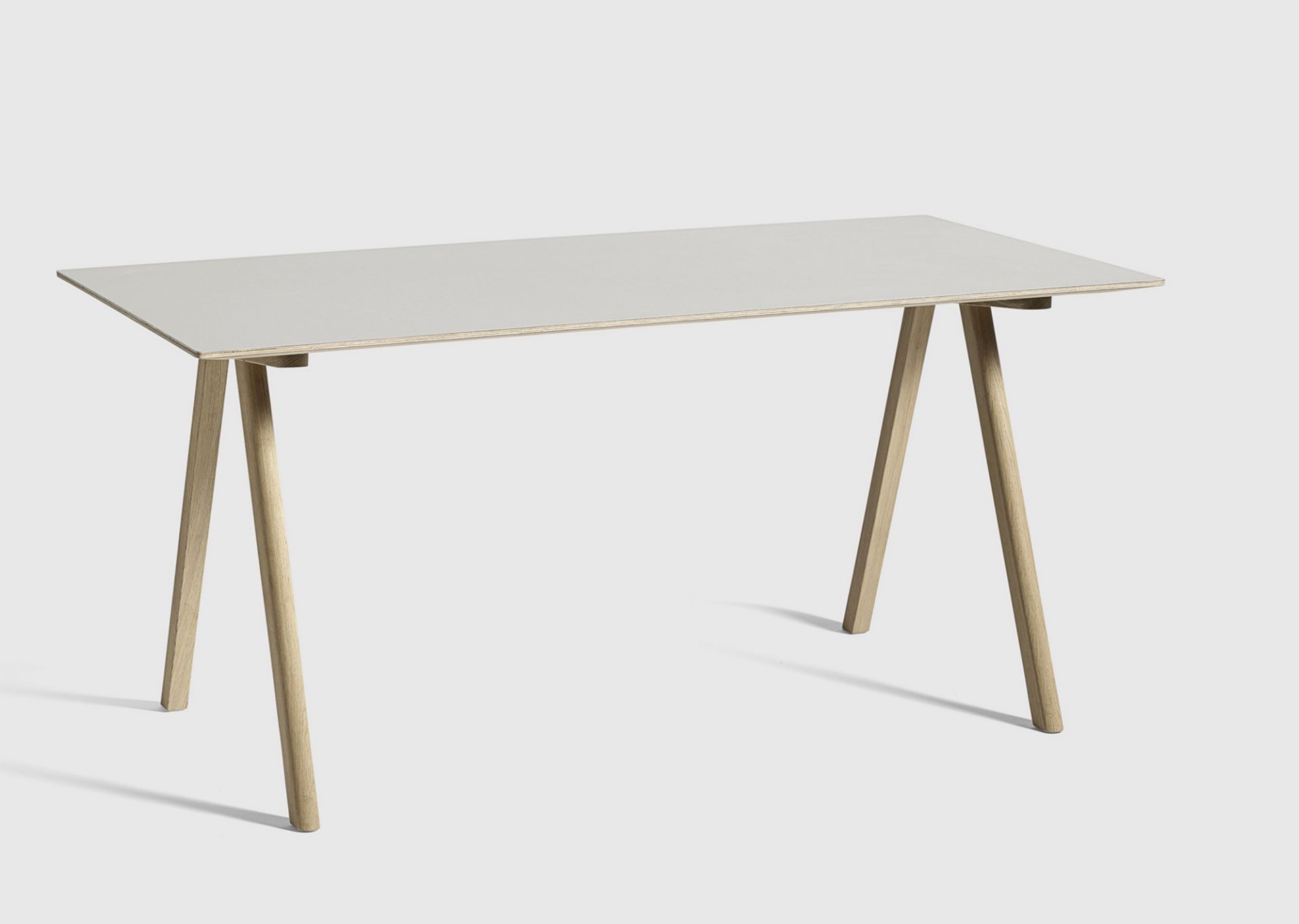 Copenhague Desk Table CPH 10 Hay Oak water-based lacquer / top linoleum off white MDF edge