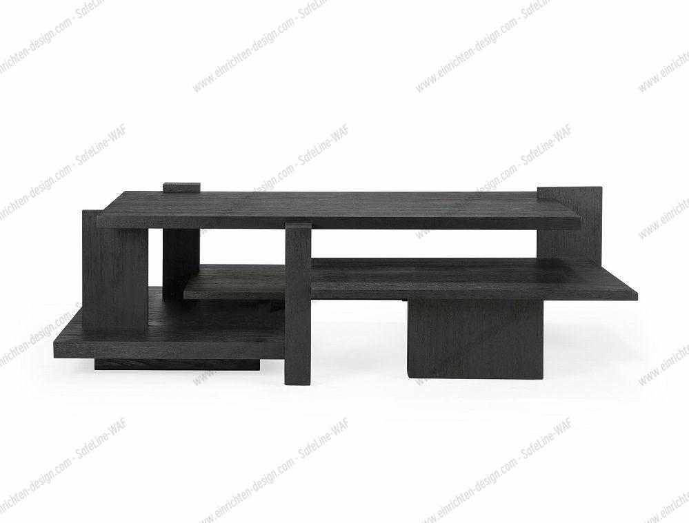 Teak Abstract Coffee table Black Ethnicraft