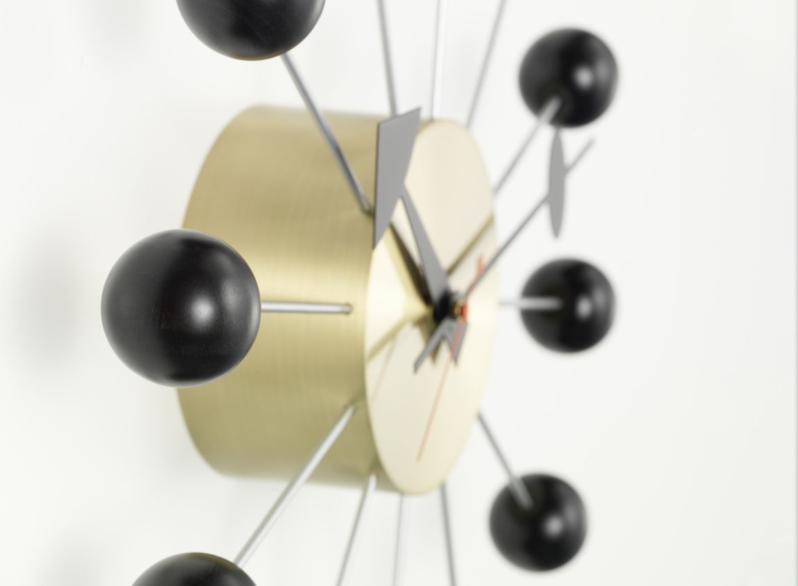Ball Clock wall clock - black Vitra