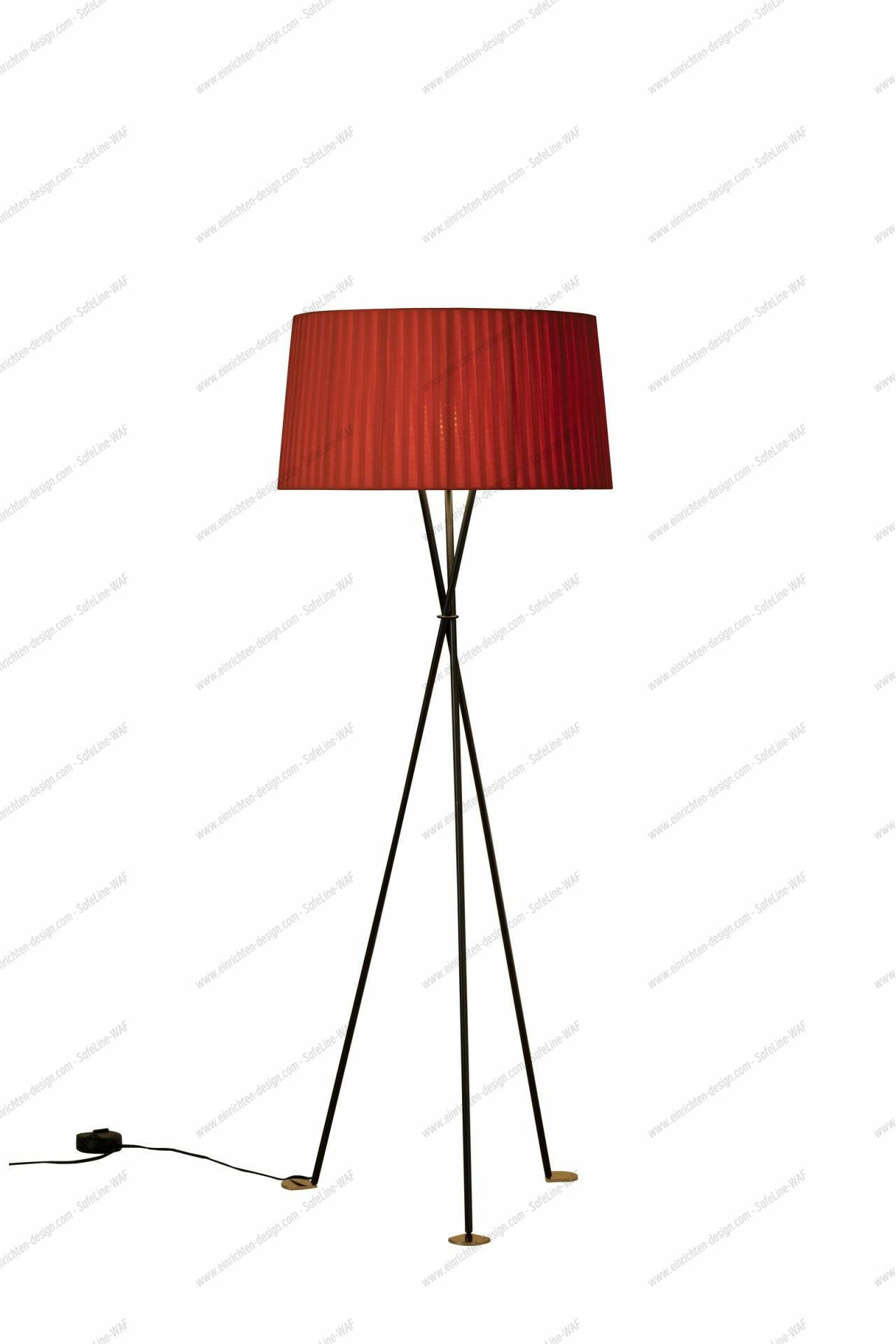 Tripode G5 Floor lamp amber red Santa & Cole 