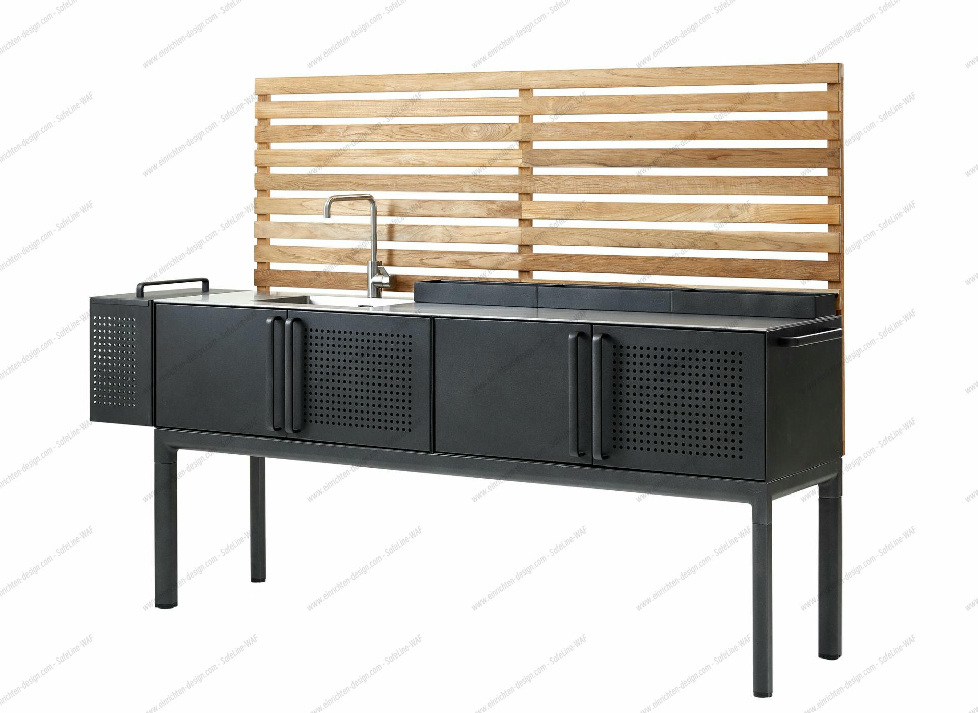 Drop Outdoor Kitchen Table Top With Sink And Fittings Cane Line