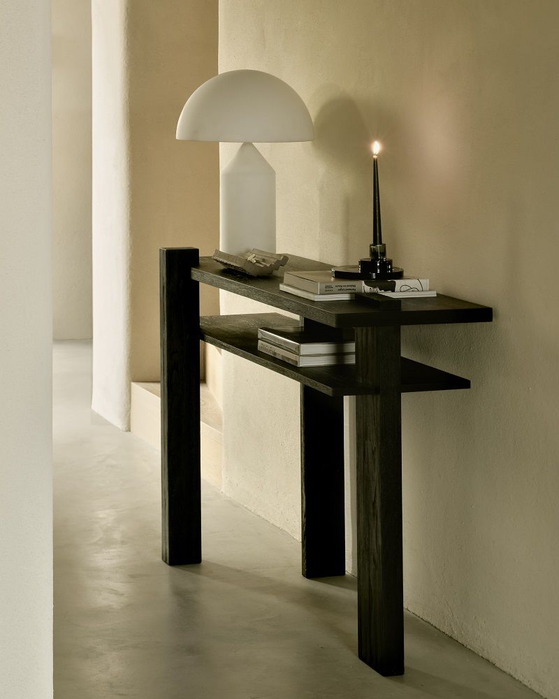 Abstract Console Oak Black Ethnicraft 