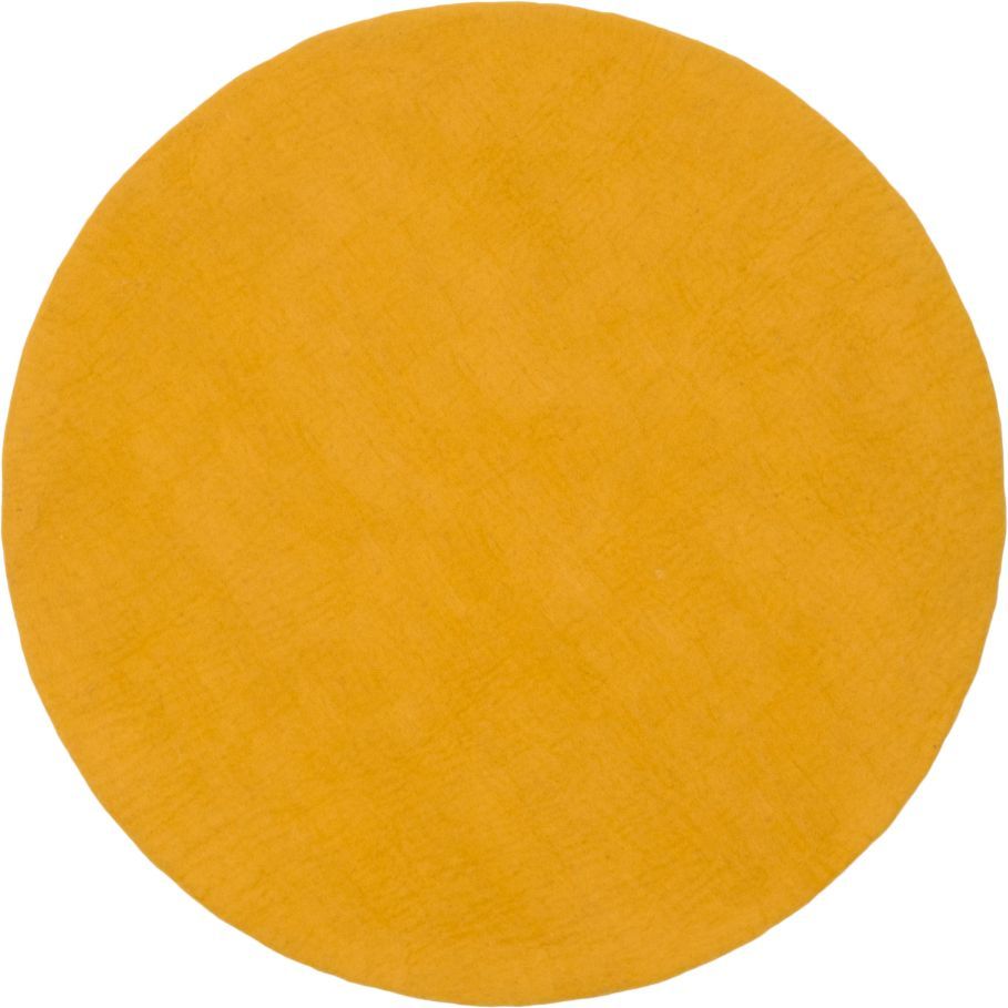 Mono Round Felt Rug Ø 160 cm myfelt Klara (mustard yellow)