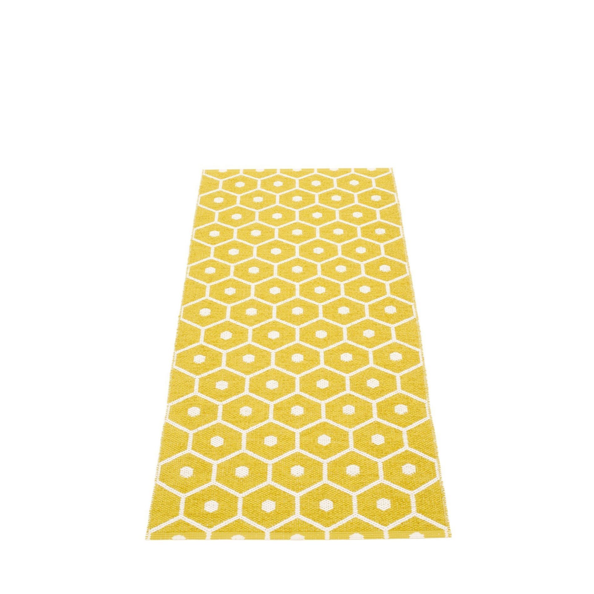 Honey Plastic Carpet 70x160 cm Pappelina Mustard-Vanilla
