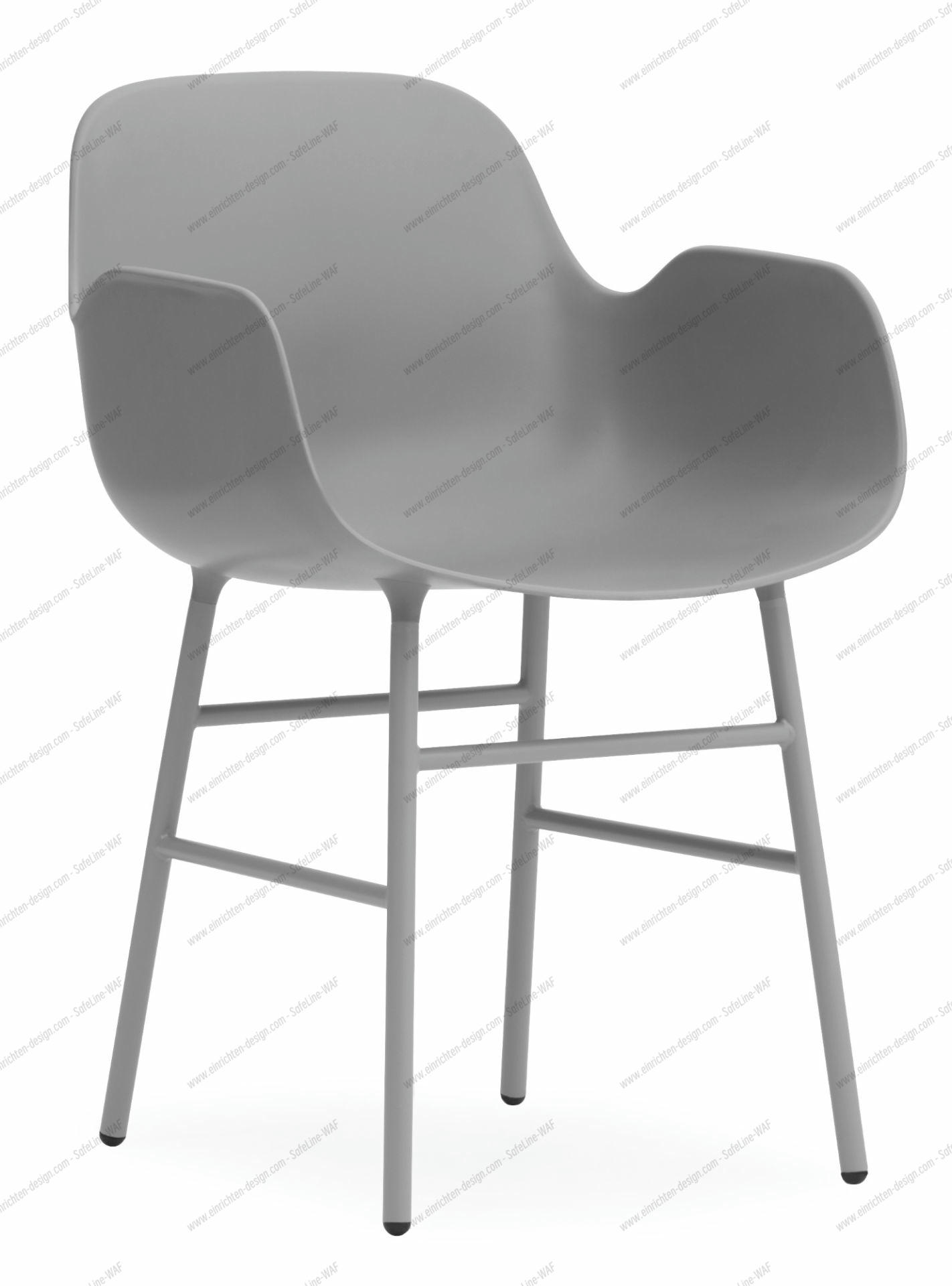 Form Armchair Lehnstuhl Normann Copenhagen-grau-Stahl