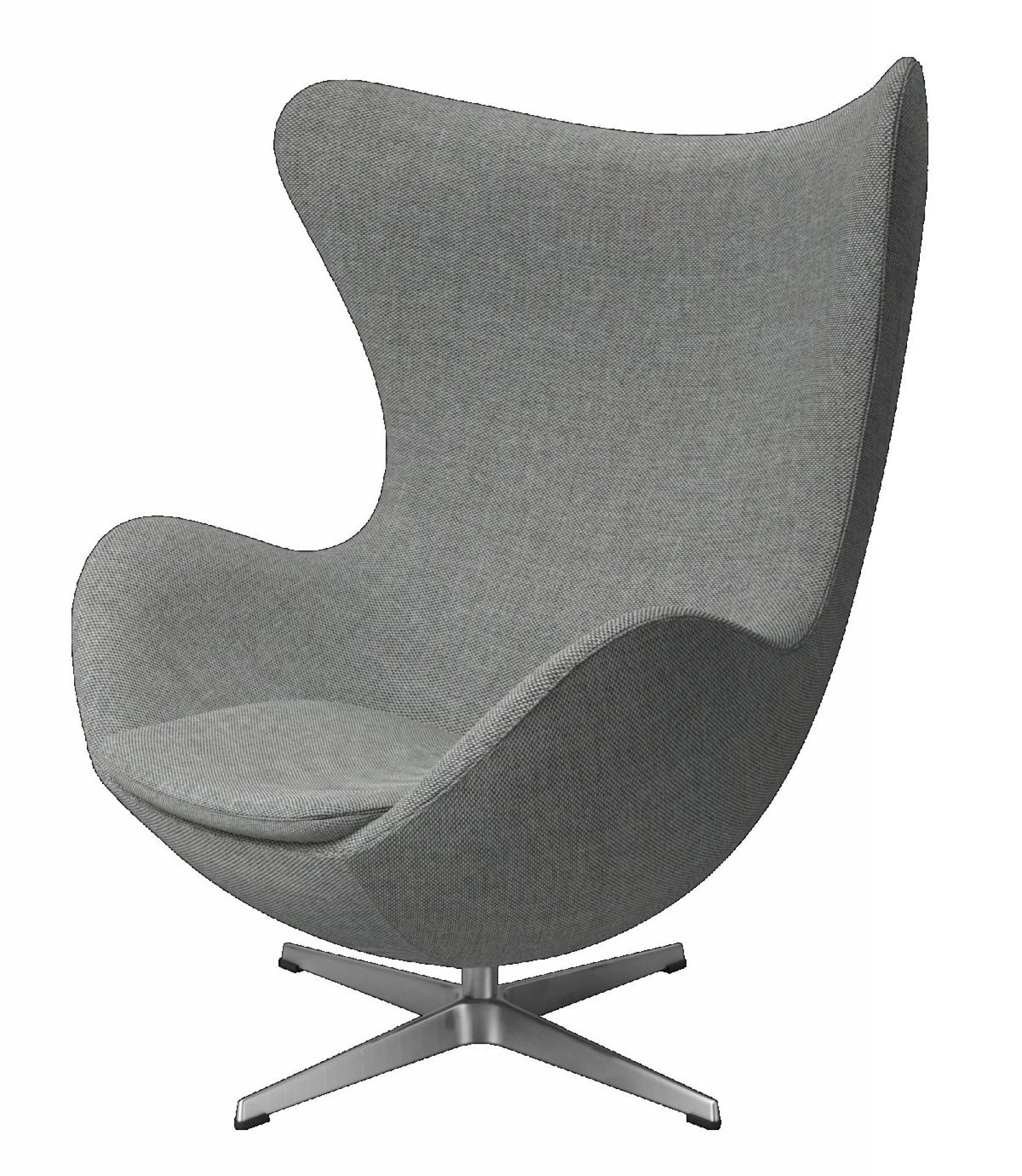 Egg Chair Sessel mit Re-wool Stoff in blassem Aqua, Designklassiker für Wohnzimmer und Büro.