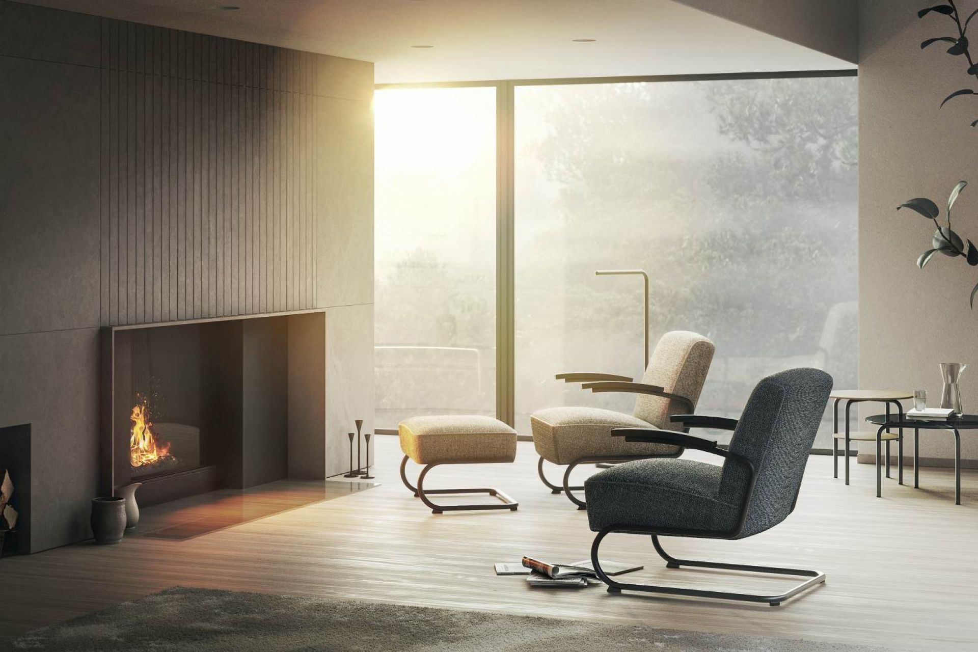 Lum LED 125 Floor lamp Thonet Chrome