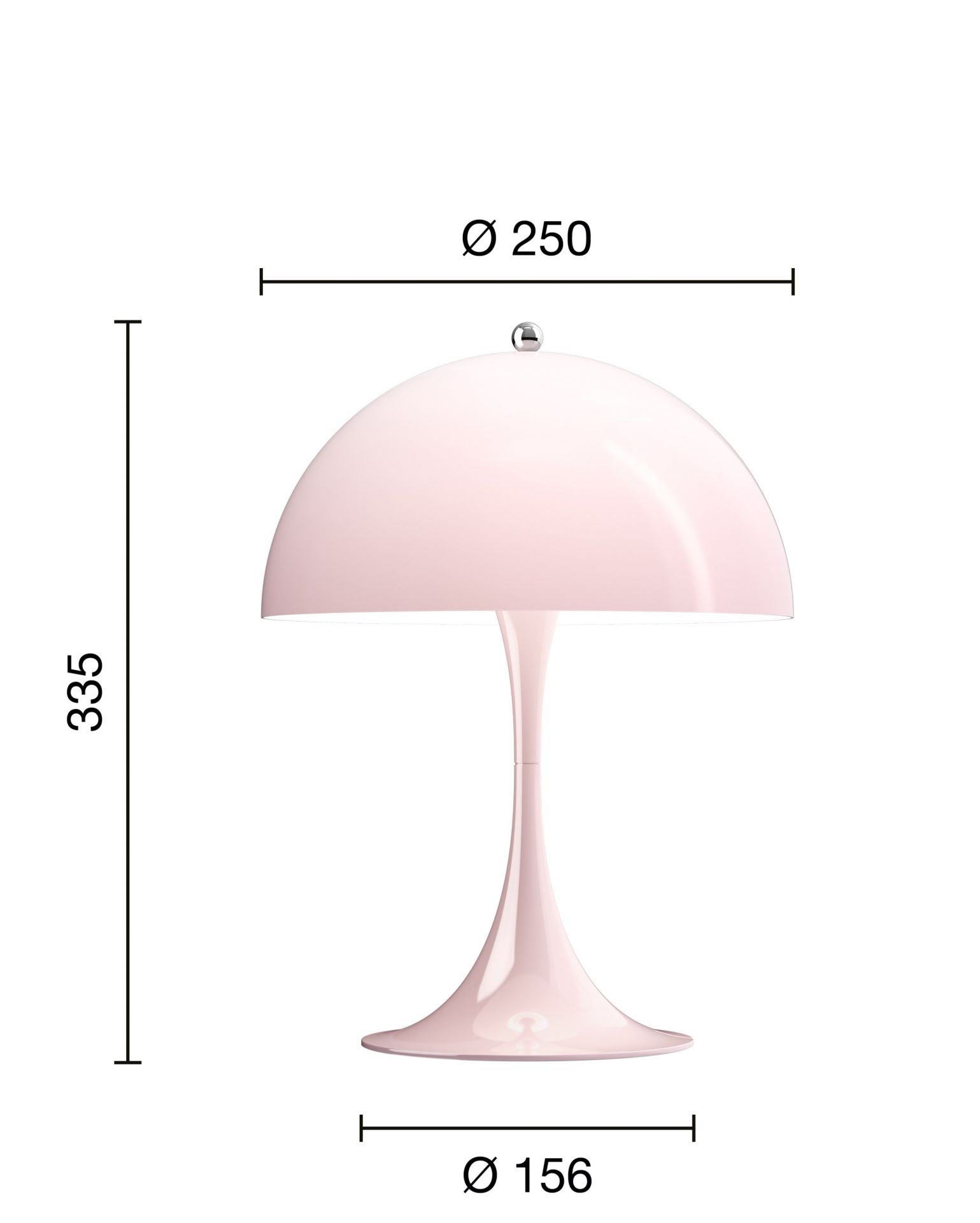 Panthella 250 Table lamp LED Louis Poulsen Opal Pale rose
