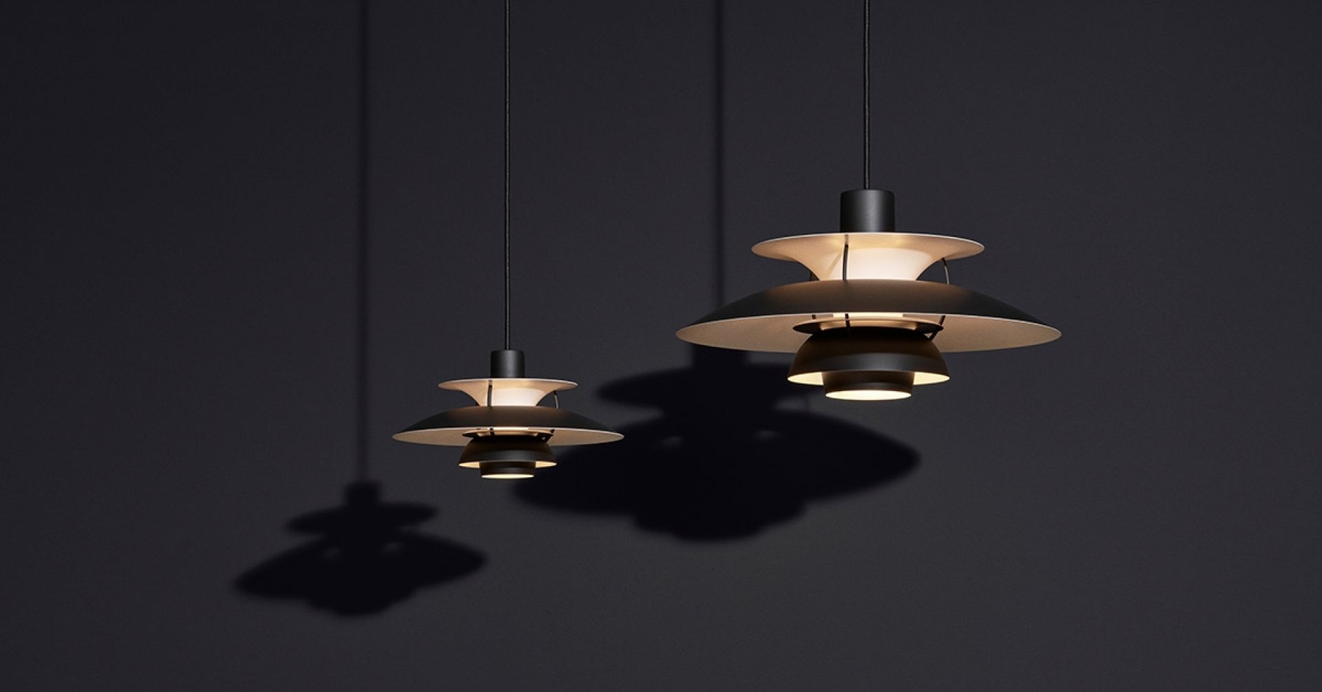 PH 5 Monochrome Pendant light Louis Poulsen Dusty Indigo