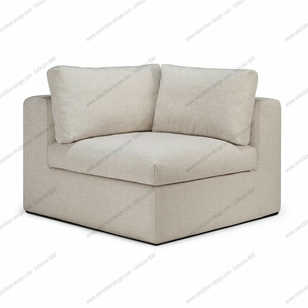 Mellow Sofa Corner Ivory Fabric Ethnicraft 