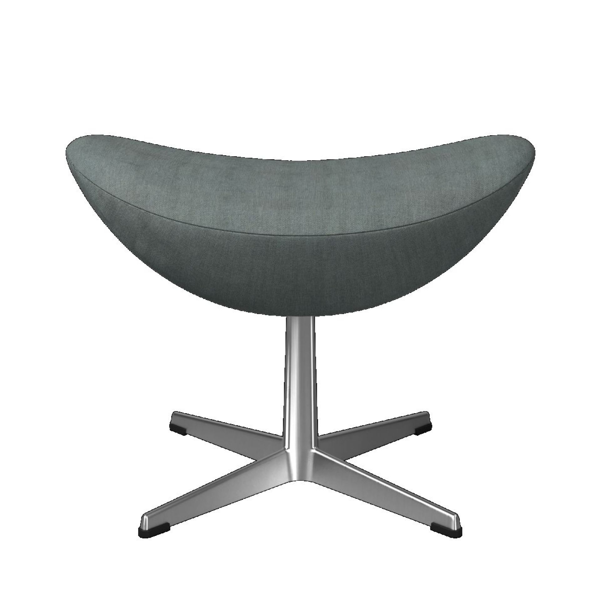 Egg Chair with Stool Re-wool Textile Fabric Light aquamarine/Nature Fritz Hansen 
