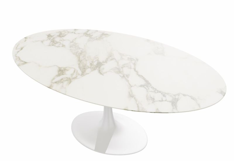 ONLY Marble tabletop for Saarinen table – Arabescato Knoll International IMPERFECT ITEMS