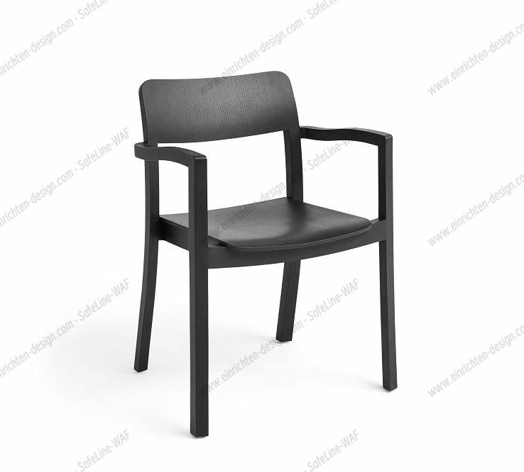 Schwarzer Pastis Armchair von Hay: Moderner Armlehnenstuhl aus Holz für Esszimmer und Wohnbereich.