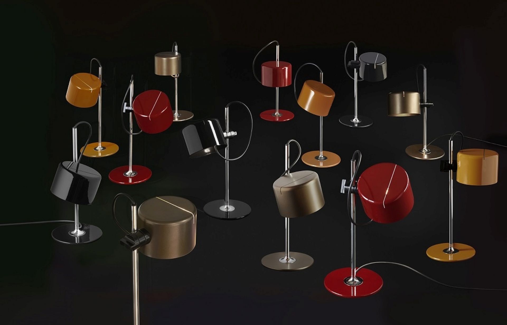 Mini Coupé 2201 Table lamp Black glossy Oluce SINGLE PIECES