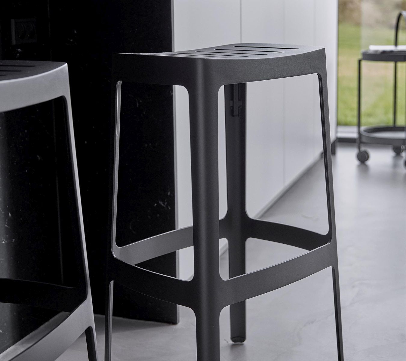 Cut Bar Stool stackable Cane-Line