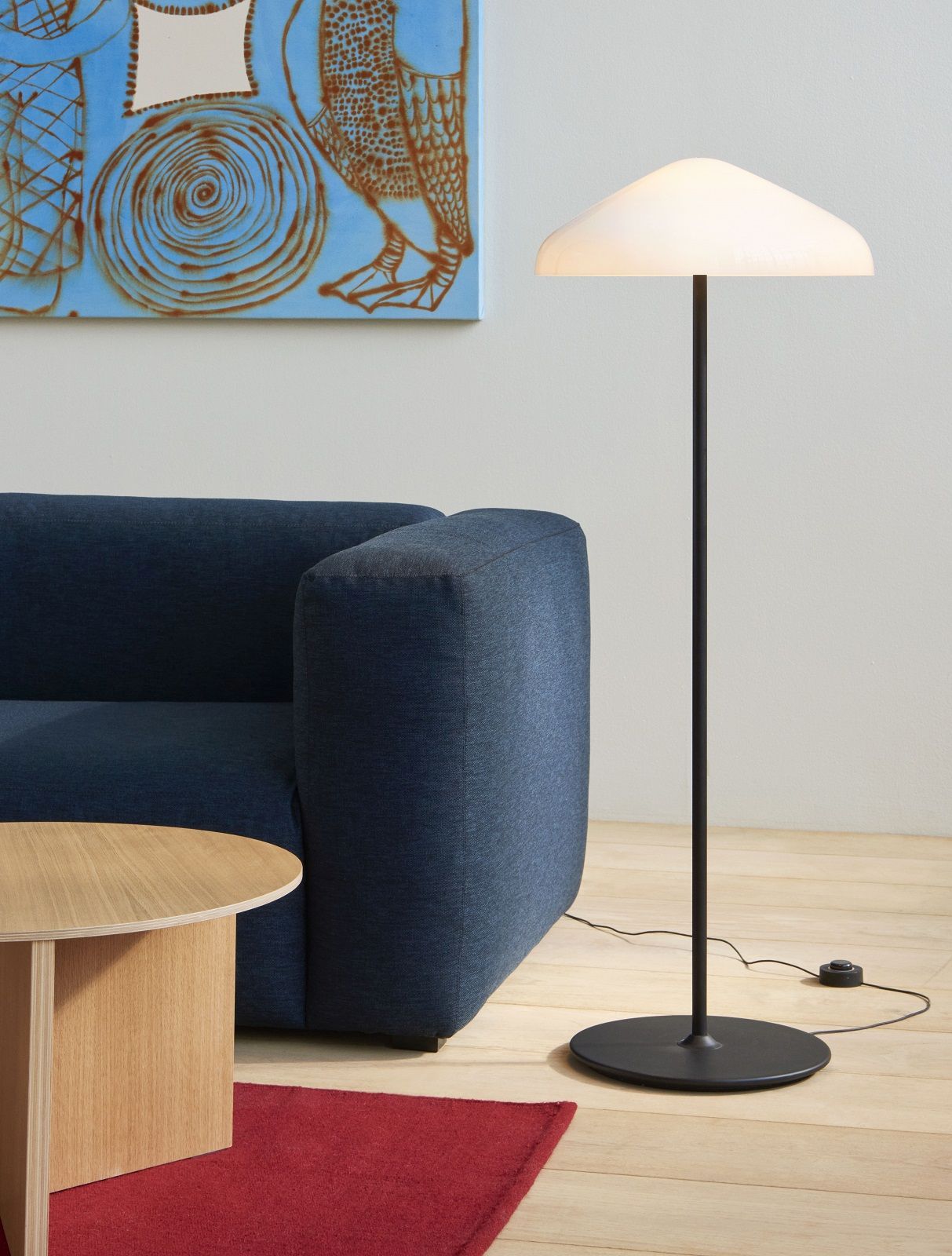 Slit Table Wood Round XL side table / coffee table Hay