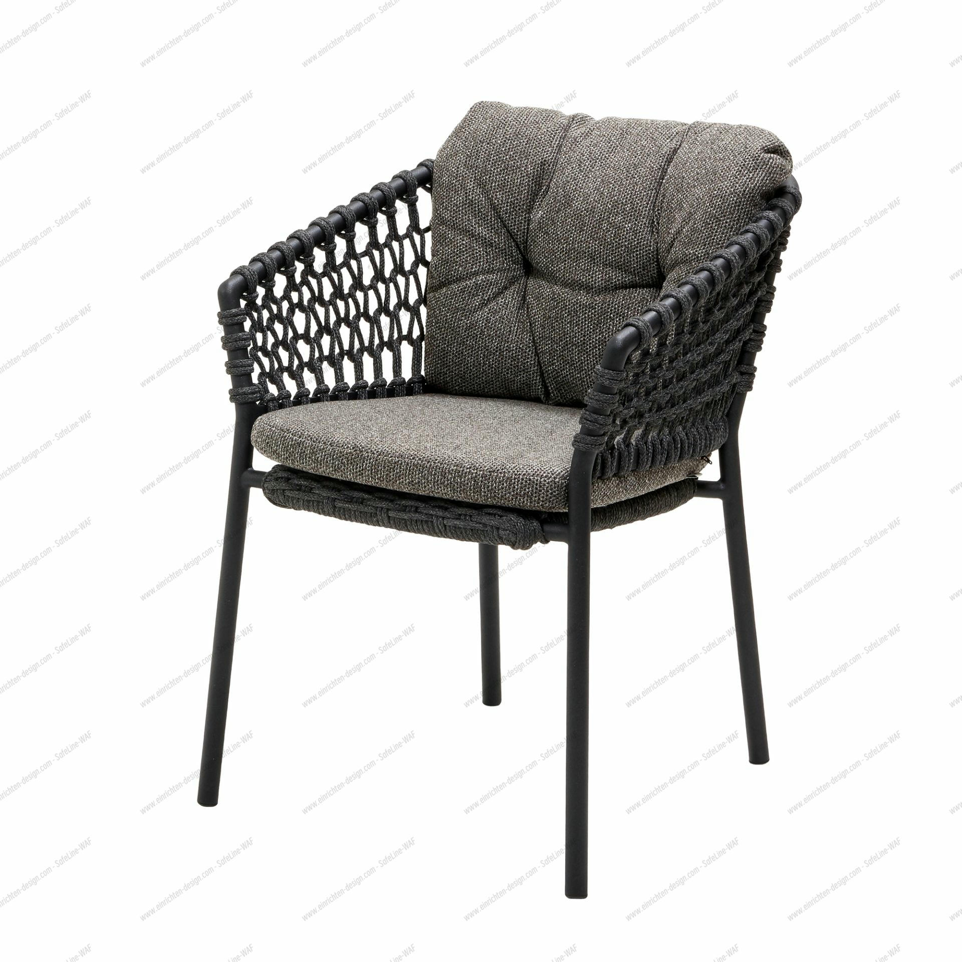 Basket/Moments/Ocean Outdoor Cushion for Armchair dark gray Cane-Line