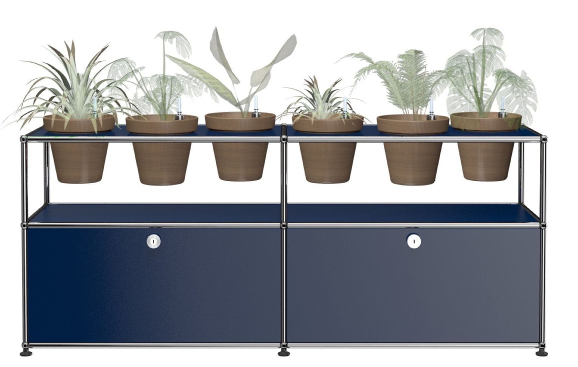 Plant worlds Sideboard Configuration 2 USM Haller Steel blue