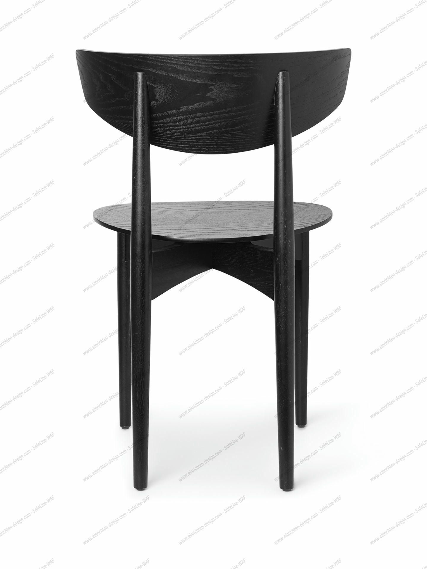 Herman Dining Chair with Wooden Frame Black Ferm Living Herman Dining Chair with Wooden Frame Black Ferm Living