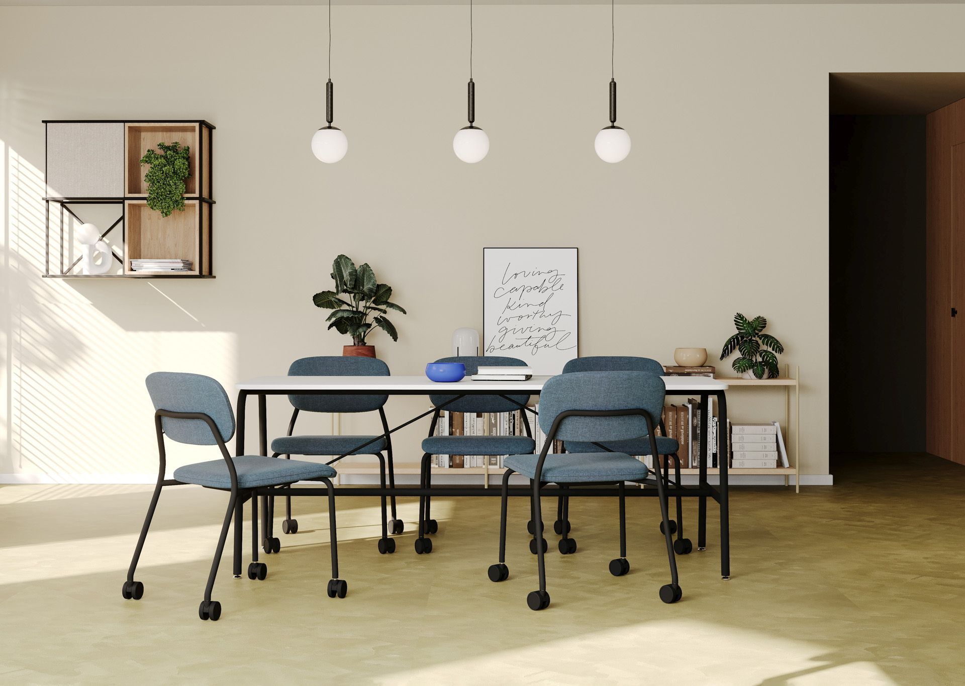 hens HS 260 chair / conference chair on castors Bejot 
