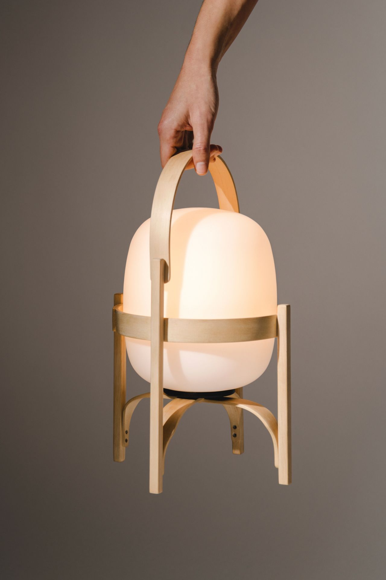 Cestita Table lamp / Table lantern Santa &amp; Cole Opal Glass Shade