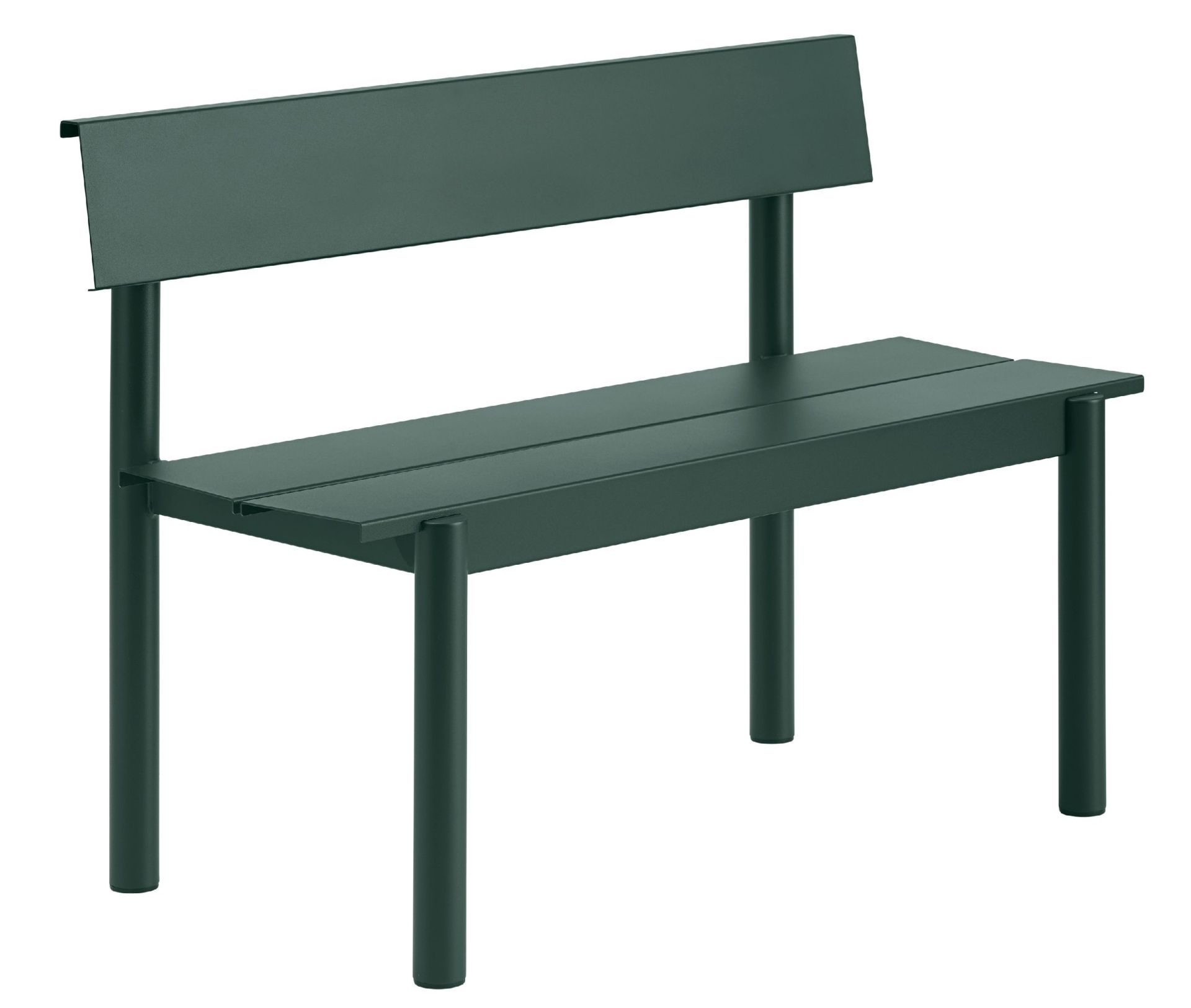 Linear Steel Bench Outdoor bench with backrest 110x34 cm Muuto 