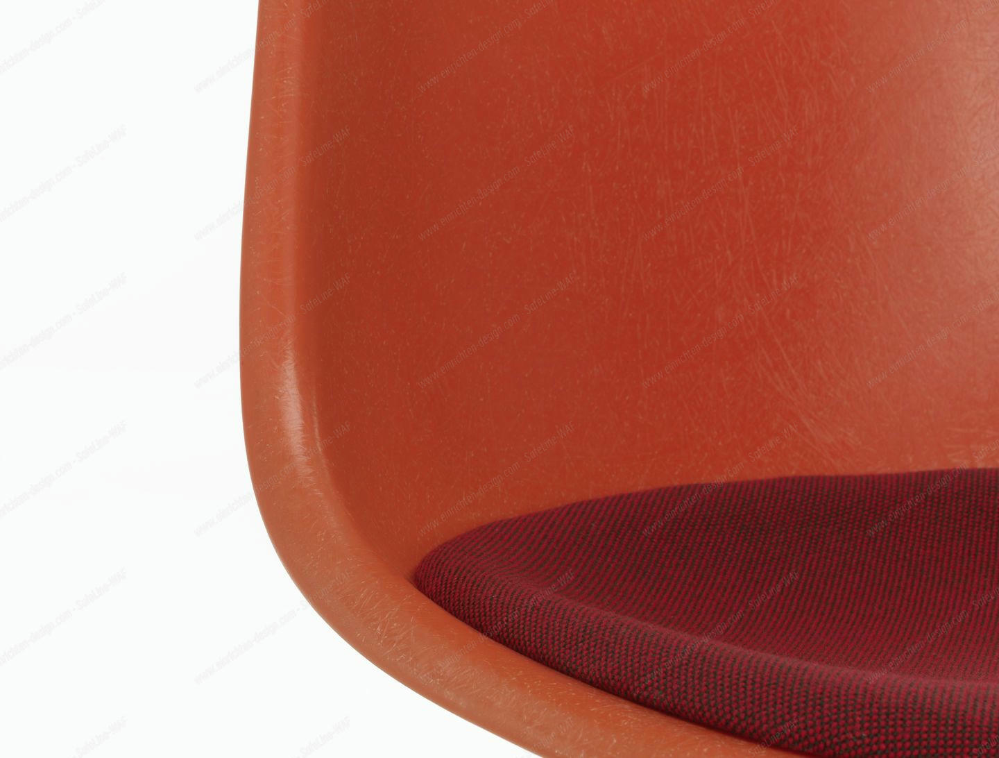 Eames Fiberglass Chair DSR Chair with Seat cushion Vitra