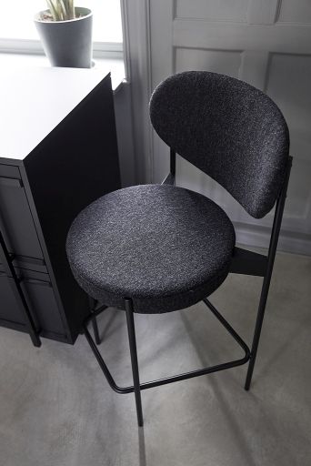 Series 430 Bar Stool Bar stool 75 cm BLACK / REMIX 123 Verpan SINGLE PIECES