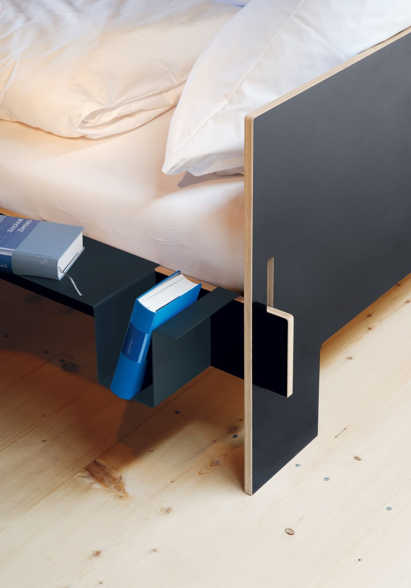 Side shelf for dormouse bed Nils Holger Moormann Anthracite matt