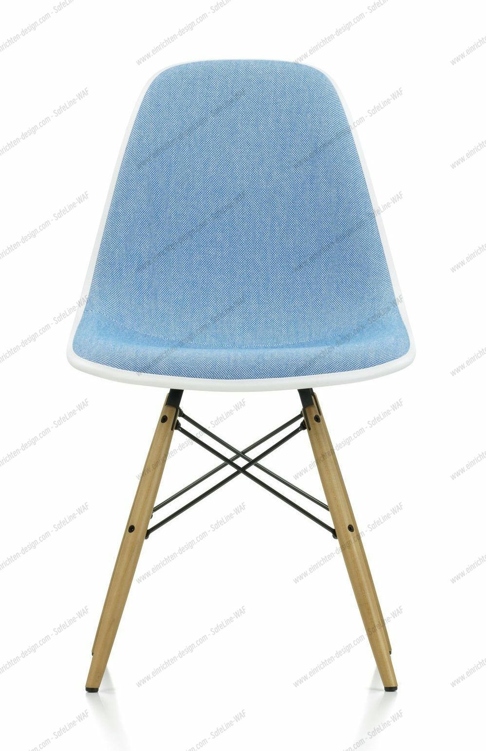 Eames Plastic Side Chair DSW Chair fully upholstered Vitra